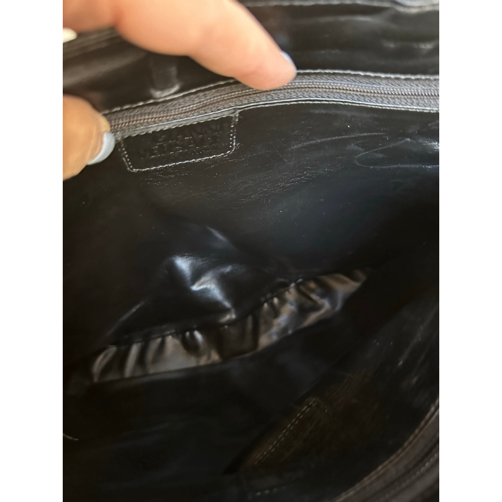 Gianni Versace Black Leather Medusa Tote Bag - Picture 12 of 13